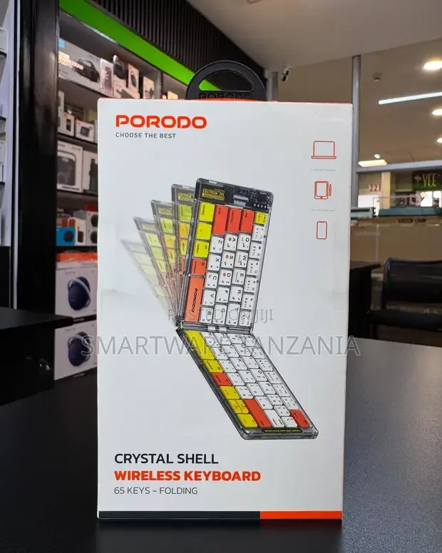 Porodo Crystal Shell Wireless Keyboard 65 Keys - Buy in Dar es Salaam, Tanzania | Smartware