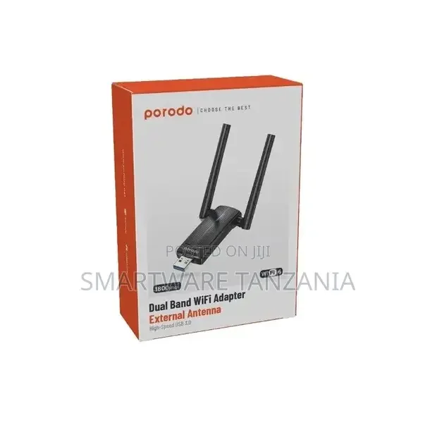 Porodo Dual Band Wifi6 USB Adapter - Buy in Dar es Salaam, Tanzania | Smartware