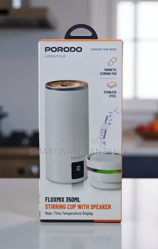 Porodo Fluxmix 350ml Stirring Cup With Bluetooth Speaker