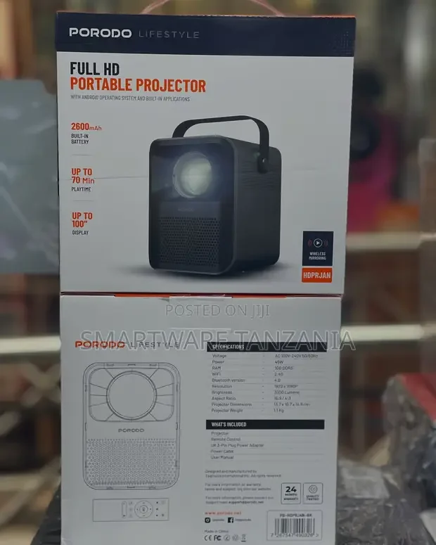 Porodo Full HD Projector 3000 Lumens - Buy in Dar es Salaam, Tanzania | Smartware