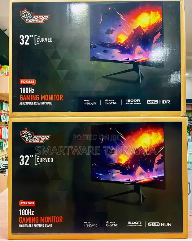 Porodo Gaming 32 Curved Monitor - 180hz QHD Freesync Display - Buy in Dar es Salaam, Tanzania | Smartware