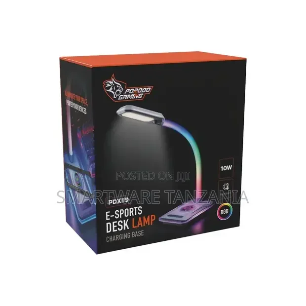 Porodo Gaming E-Sports Desk Lamp With Charging Base - Buy in Dar es Salaam, Tanzania | Smartware