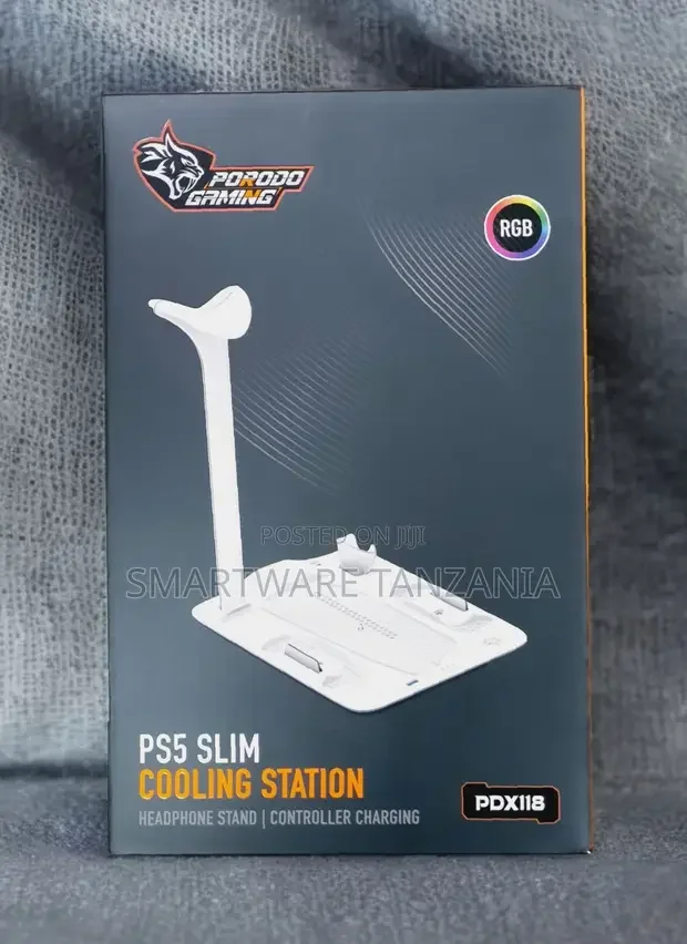 Porodo Gaming PS5 Slim Stand with Cooler Fan & Charger - Buy in Dar es Salaam, Tanzania | Smartware