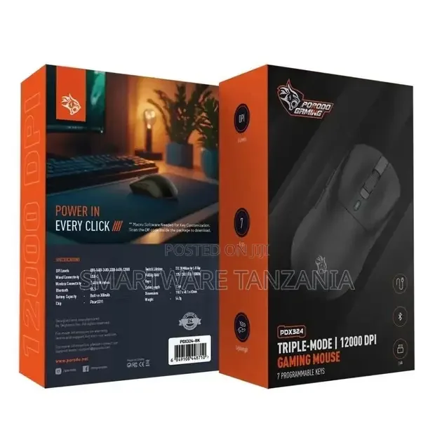 Porodo Gaming Triple-Mode 12000 DPI Gaming Mouse - Buy in Dar es Salaam, Tanzania | Smartware
