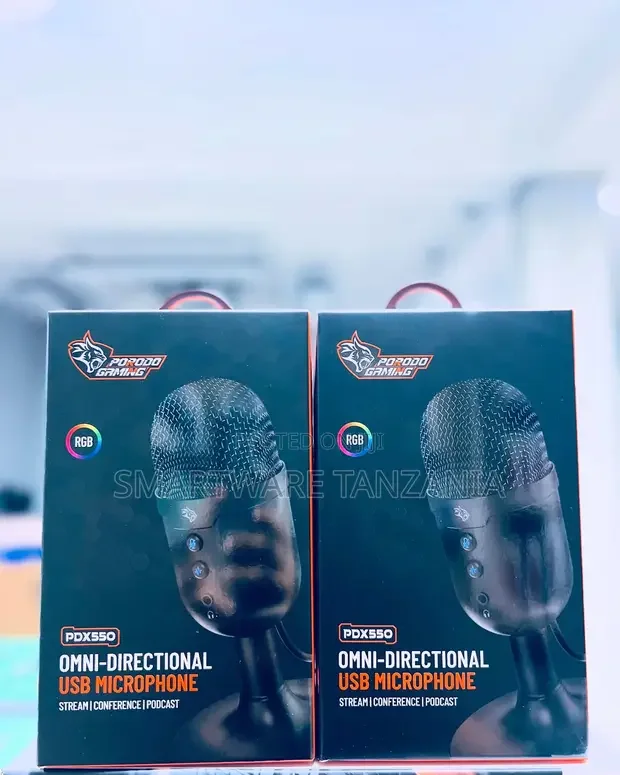 Porodo Gaming Usb Microphone Pdx550 - RGB Omni-Directional Mic