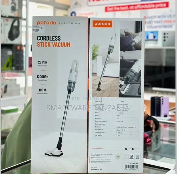 Porodo Hepa Filter Stick Vacuum With 100w Brushless Motor - Buy in Dar es Salaam, Tanzania | Smartware
