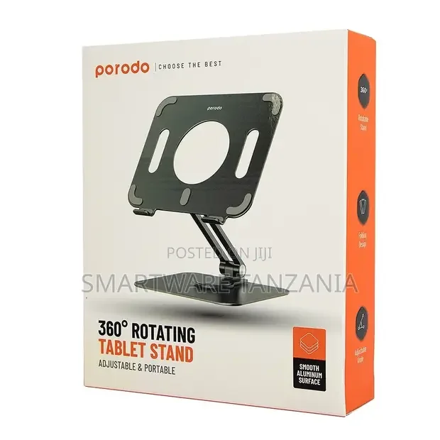 Porodo Holder Angle Adjustable And Rotatable Tablet Stand - Buy in Dar es Salaam, Tanzania | Smartware