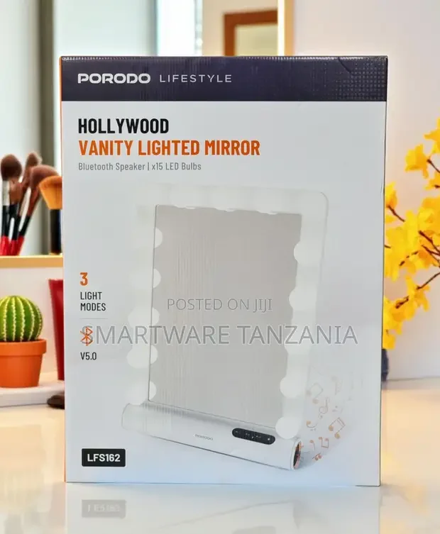 Porodo Hollywood Vanity Lighted Mirror 15 LED Bulbs - Buy in Dar es Salaam, Tanzania | Smartware