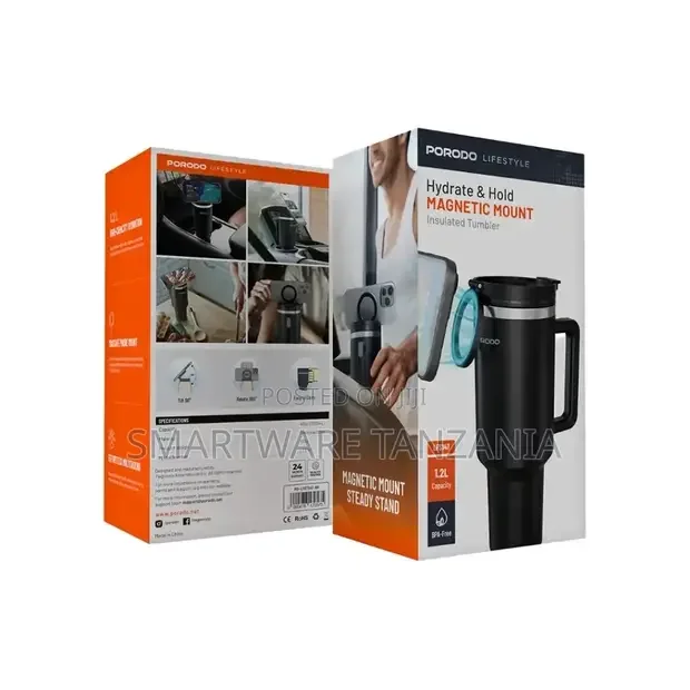 Porodo Hydrate Hold Magnetic Mount 40oz Insulated Tumbler