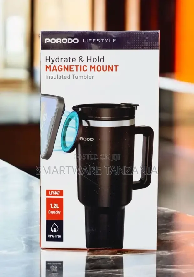 Porodo Hydrate Hold Magnetic Mount Insulated Tumbler 1.2L - Buy in Dar es Salaam, Tanzania | Smartware