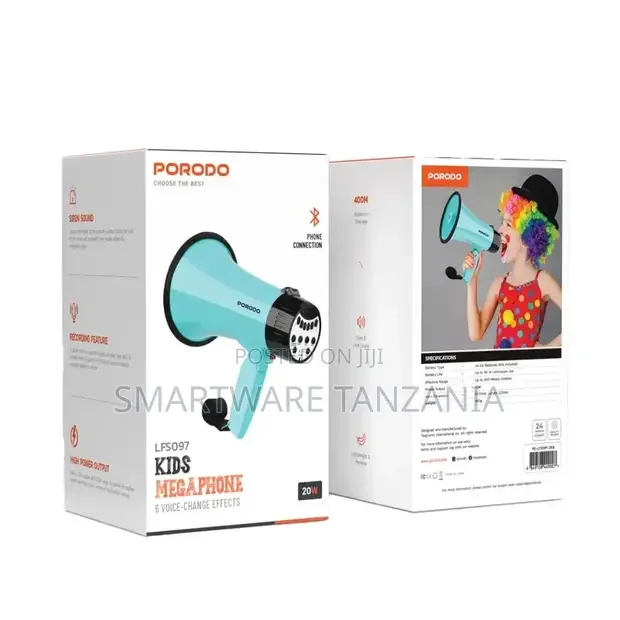 Porodo Kids Megaphone - Sky Blue - Buy in Dar es Salaam, Tanzania | Smartware