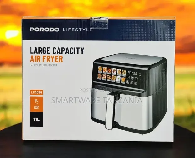 Porodo Large Capacity Air Fryer Lfs096 - 11l, 12 Presets, Touch