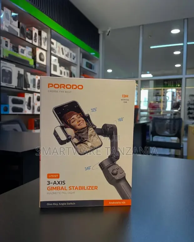 Porodo Lfs127 3-Axis Gimbal Stabilizer - Buy in Dar es Salaam, Tanzania | Smartware