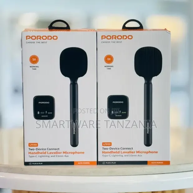 Porodo LFS133 2 in 1 Dual-Device Wireless Lavalier Microphone - Buy in Dar es Salaam, Tanzania | Smartware