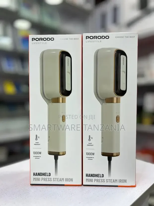 Porodo Lifestyle 1000w Handheld Mini Press Steam Iron - Buy in Dar es Salaam, Tanzania | Smartware