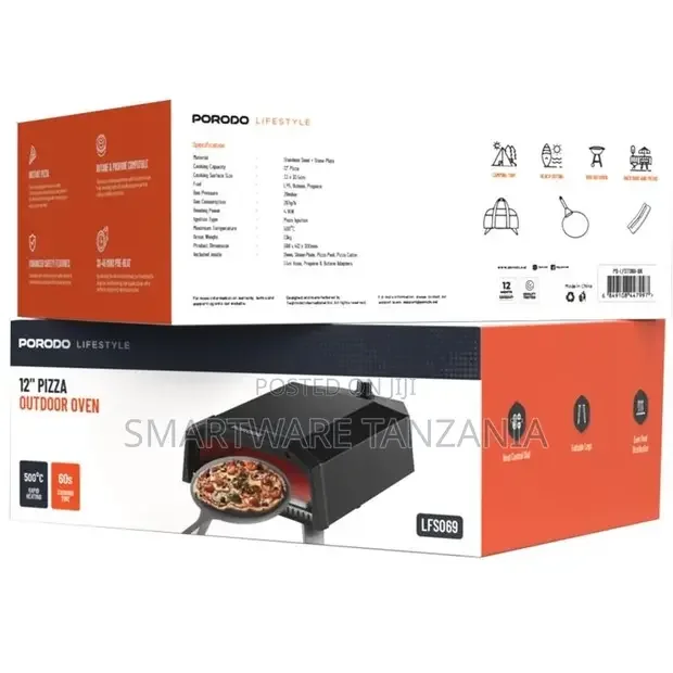 Porodo Lifestyle 12 Pizza Outdoor Oven - Buy in Dar es Salaam, Tanzania | Smartware