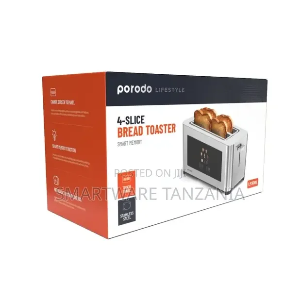 Porodo Lifestyle 4-Slice Digital Pop Up Toaster 850w - Buy in Dar es Salaam, Tanzania | Smartware