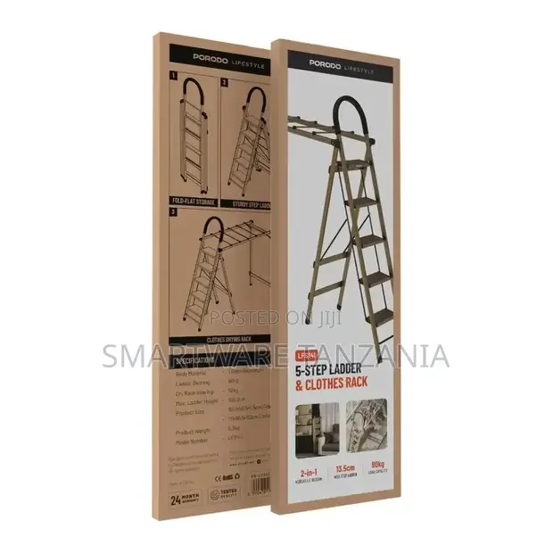 Porodo Lifestyle 5-Step Ladder Clothes Rack - Buy in Dar es Salaam, Tanzania | Smartware