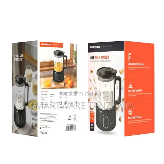 Porodo Lifestyle 600w Nut Milk Maker - Black