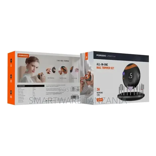 Porodo Lifestyle All-in-One Nail Trimmer Set - Black