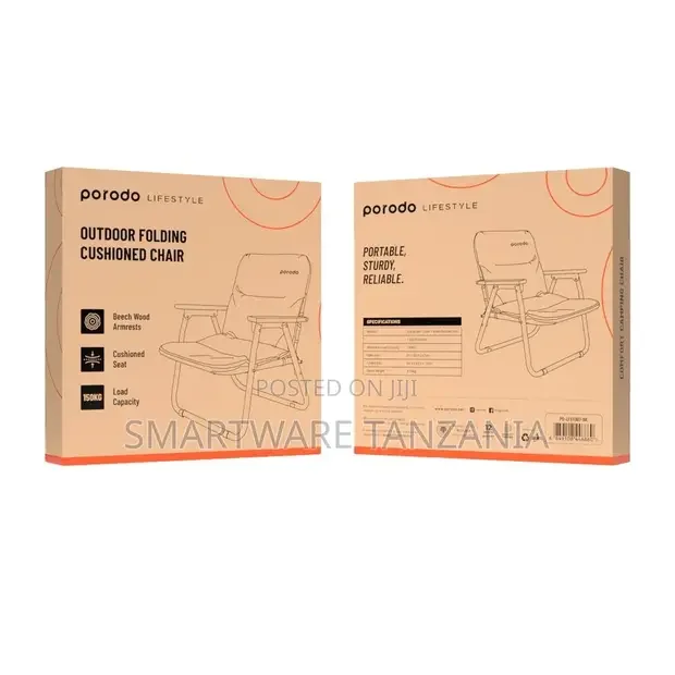 Porodo Lifestyle Camping Foldable Chair - Buy in Dar es Salaam, Tanzania | Smartware