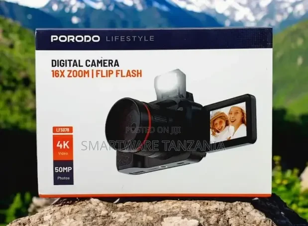 Porodo Lifestyle Digital Camera 16x Zoom Flip Flash - Buy in Dar es Salaam, Tanzania | Smartware