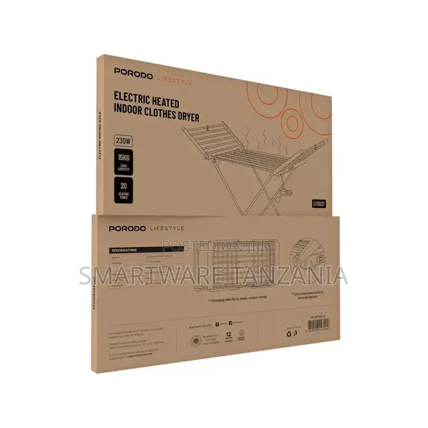 Porodo Lifestyle Electric Heated Indoor Clothes Dryer - Buy in Dar es Salaam, Tanzania | Smartware