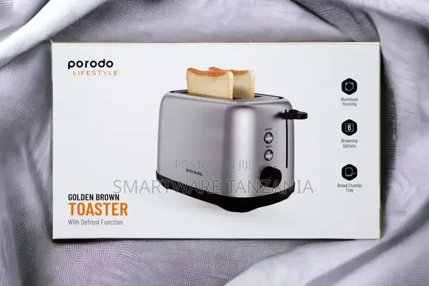 Porodo Lifestyle Golden Brown Toaster With Defrost Function - Buy in Dar es Salaam, Tanzania | Smartware