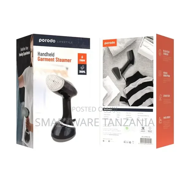 Porodo Lifestyle Handheld Garment Steamer - Black