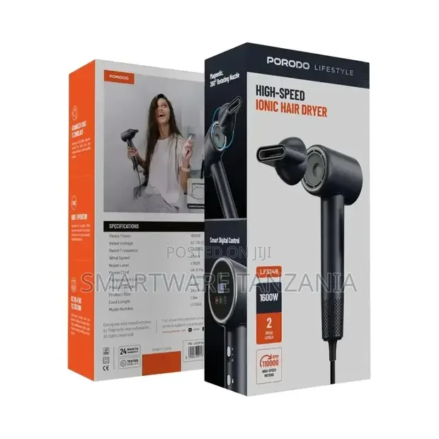 Porodo Lifestyle High-Speed Ionic Hair Dryer - Buy in Dar es Salaam, Tanzania | Smartware