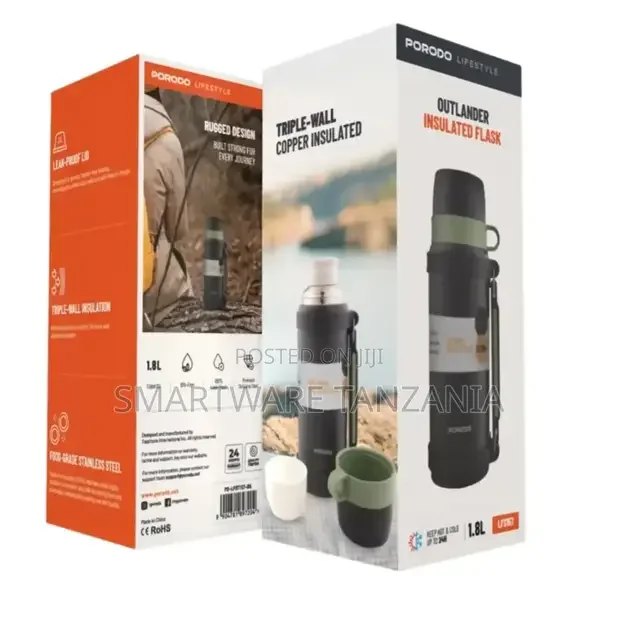 Porodo Lifestyle Insulation Flask - Black - Buy in Dar es Salaam, Tanzania | Smartware