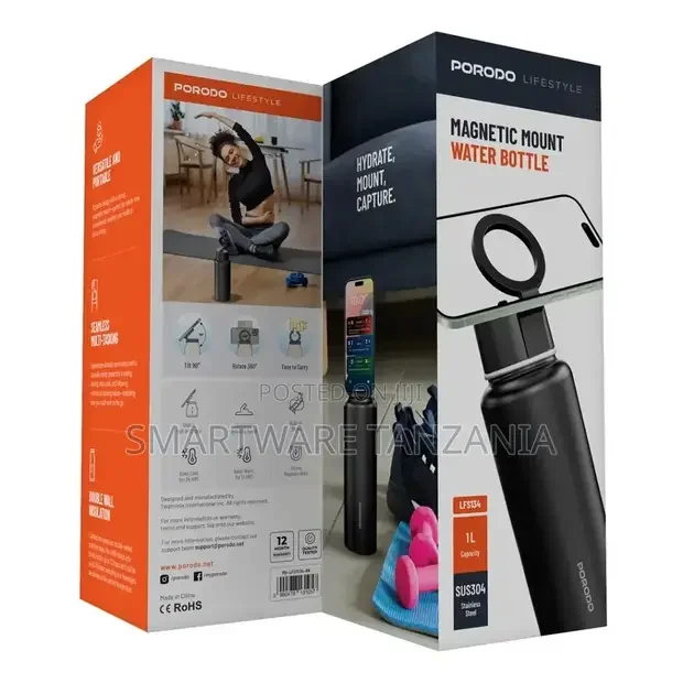 Porodo Lifestyle Magnetic Mount Water Bottle - Buy in Dar es Salaam, Tanzania | Smartware