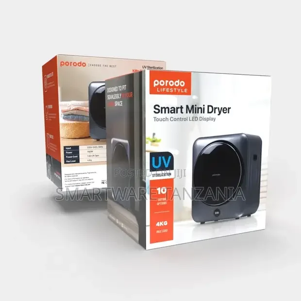 Porodo Lifestyle Mini Dryer 4kg With UV Function - Buy in Dar es Salaam, Tanzania | Smartware