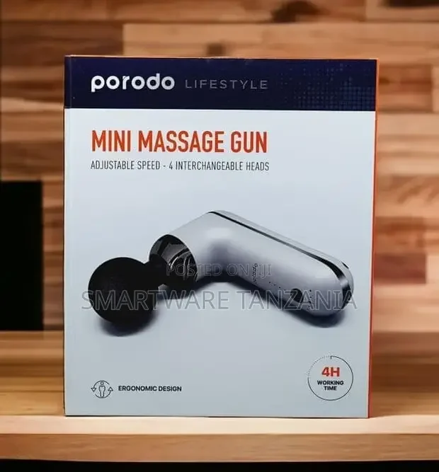 Porodo Lifestyle Mini Massage Gun With 4 Heads, Up To 4 H