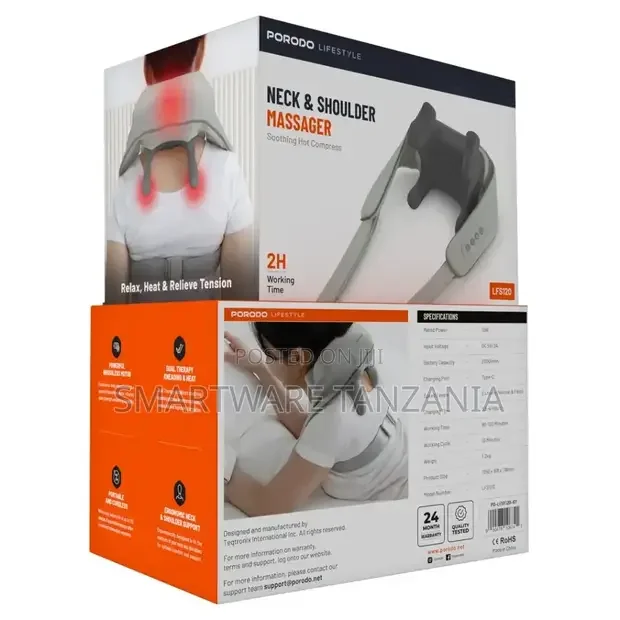 Porodo Lifestyle Neck Shoulder Massager - Buy in Dar es Salaam, Tanzania | Smartware