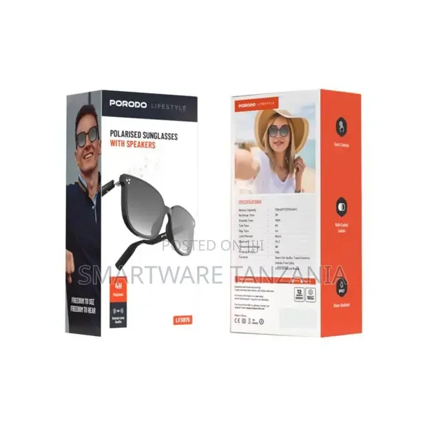 Porodo Lifestyle Polarized Sunglasses With Speaker - Buy in Dar es Salaam, Tanzania | Smartware