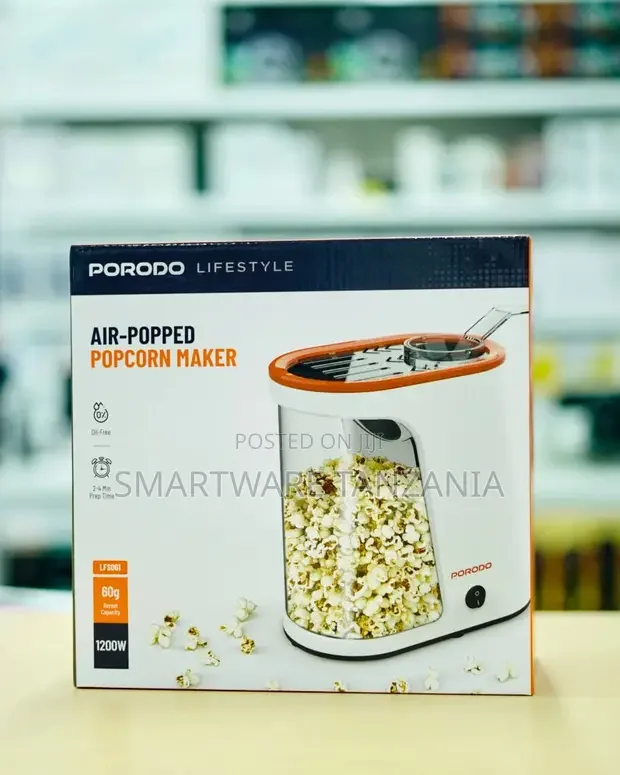 Porodo Lifestyle Popcorn Maker With Detachable Tank - Buy in Dar es Salaam, Tanzania | Smartware