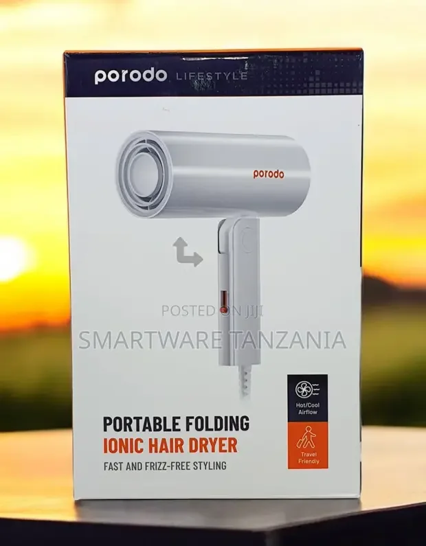 Porodo Lifestyle Portable Folding Fast Ionic Hair Dryer - Buy in Dar es Salaam, Tanzania | Smartware