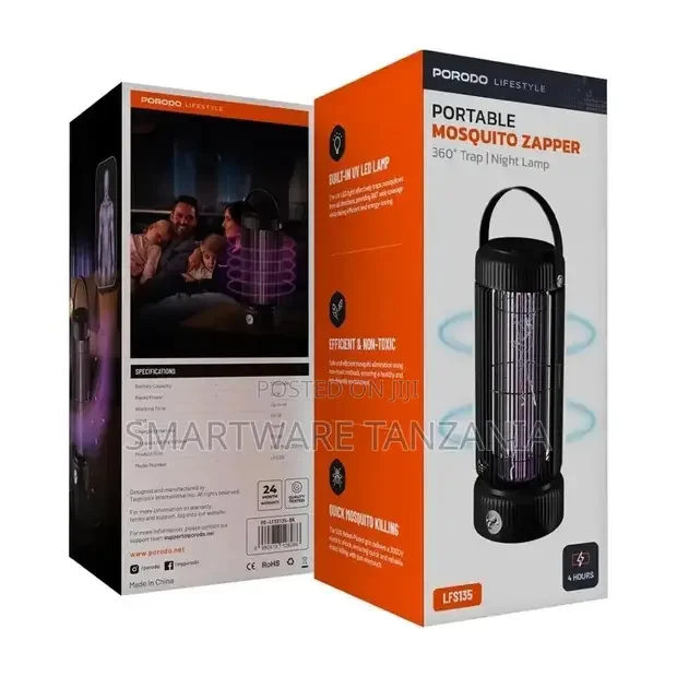 Porodo Lifestyle Portable Mosquito Zapper - Black