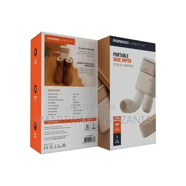 Porodo Lifestyle Portable Shoe Dryer - Buy in Dar es Salaam, Tanzania | Smartware