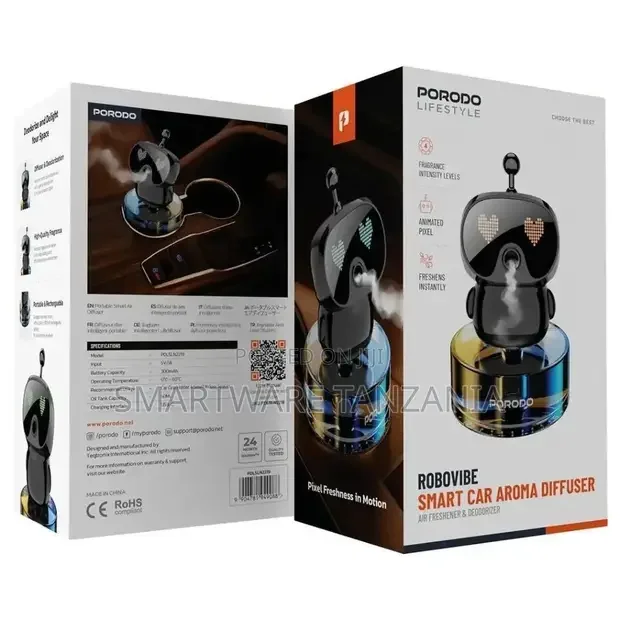 Porodo Lifestyle Robovibe Smart Car Aroma Diffuser - Buy in Dar es Salaam, Tanzania | Smartware