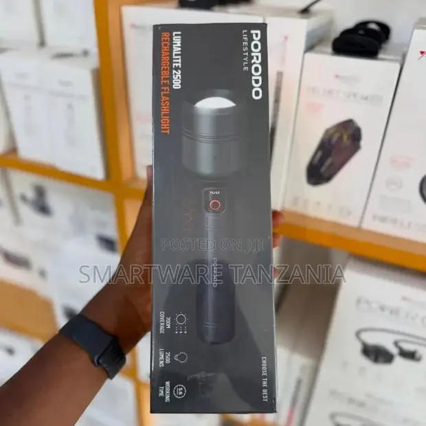 Porodo Lumalite 2500 Rechargeable Flashlight - Buy in Dar es Salaam, Tanzania | Smartware