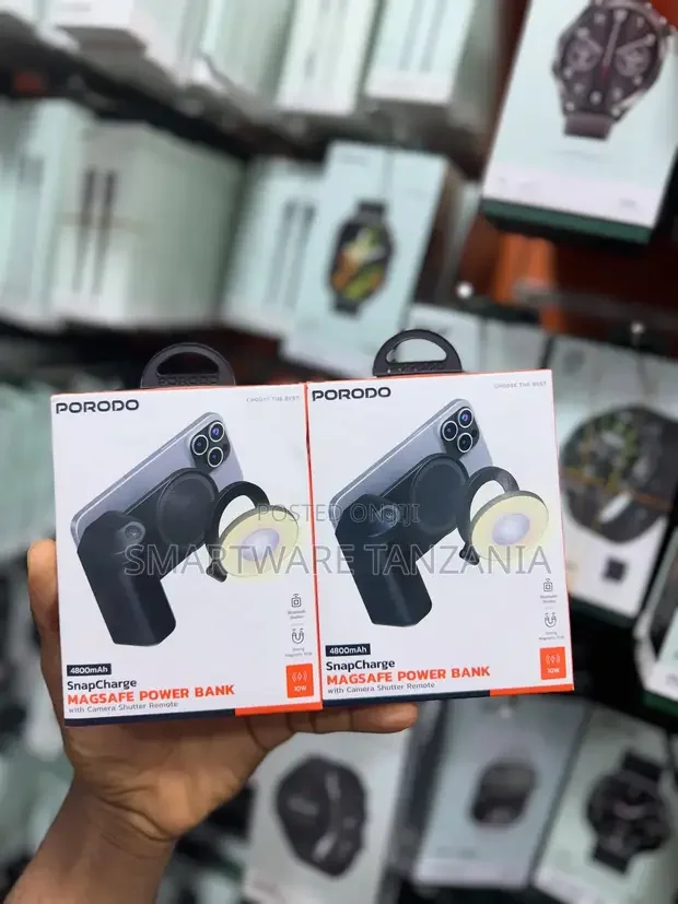 Porodo Magsafe Power Bank 4800mAh with Camera Shutter Remote - Buy in Dar es Salaam, Tanzania | Smartware
