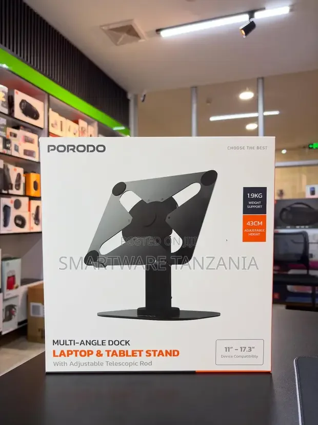 Porodo Multi-Angle Laptop Tablet Stand 11-17.3 Inch - Buy in Dar es Salaam, Tanzania | Smartware