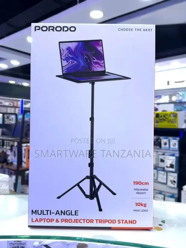Porodo Multi-function Tripod Stand 190cm Height - Buy in Dar es Salaam, Tanzania | Smartware
