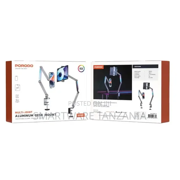 Porodo Multi-Joint Aluminum Desk Mount - Buy in Dar es Salaam, Tanzania | Smartware
