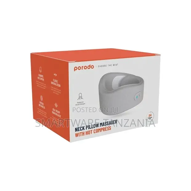 Porodo Neck Pillow Massager With Hot Compress - Buy in Dar es Salaam, Tanzania | Smartware