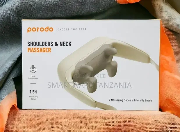 Porodo Neck Shoulder Kneading Massager With Heat Compress - Buy in Dar es Salaam, Tanzania | Smartware
