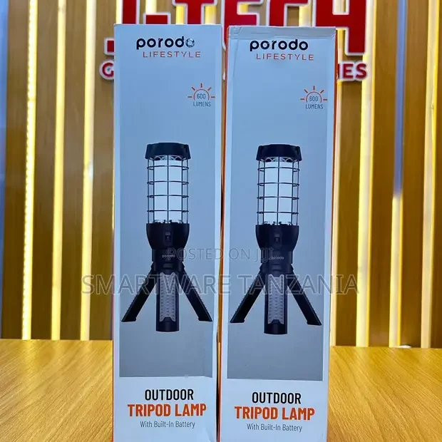 Porodo Outdoor Tripod Lamp With Built-in Battery - Buy in Dar es Salaam, Tanzania | Smartware