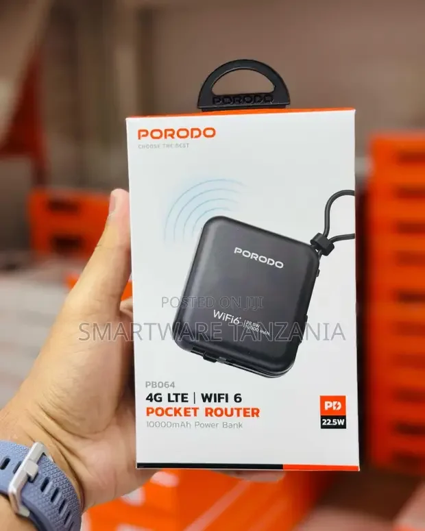 Porodo PB064 4G LTE WiFi 6 Pocket Router - Buy in Dar es Salaam, Tanzania | Smartware